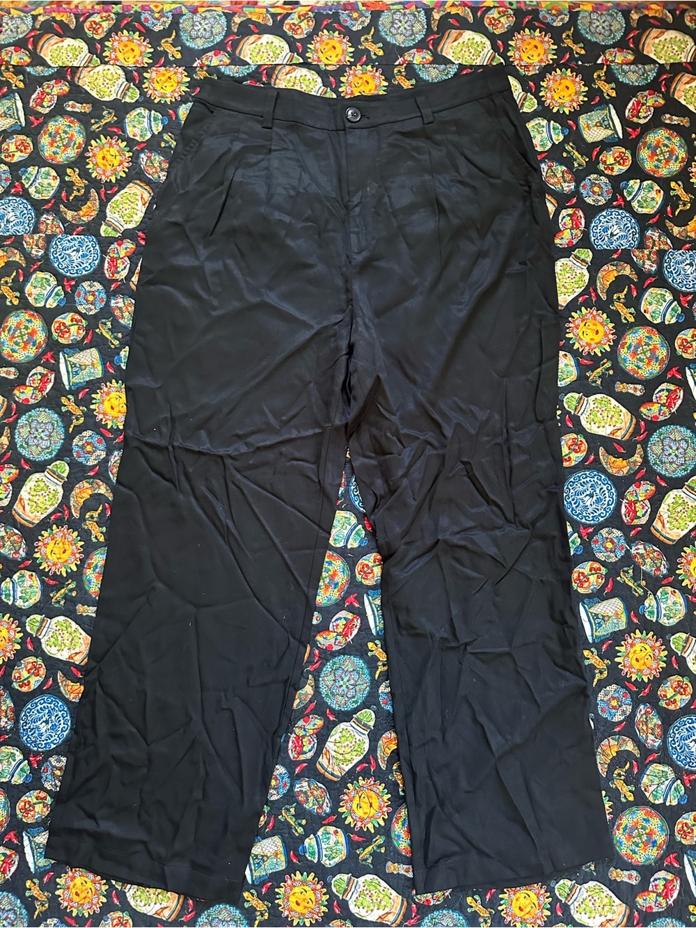 LOFT Black Wide-Leg Dress Pants EUC